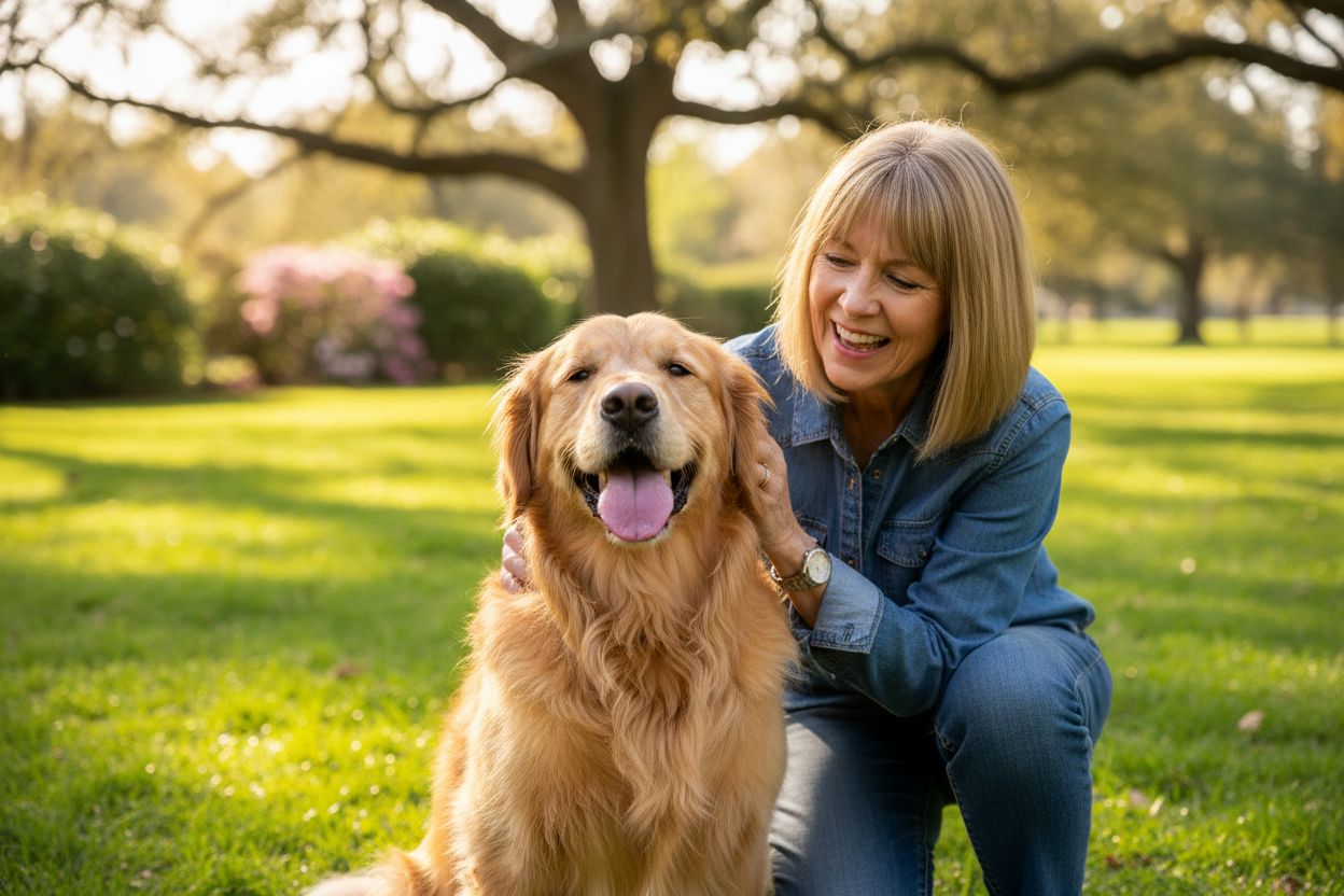 generate a beautifull don picture with his owner 